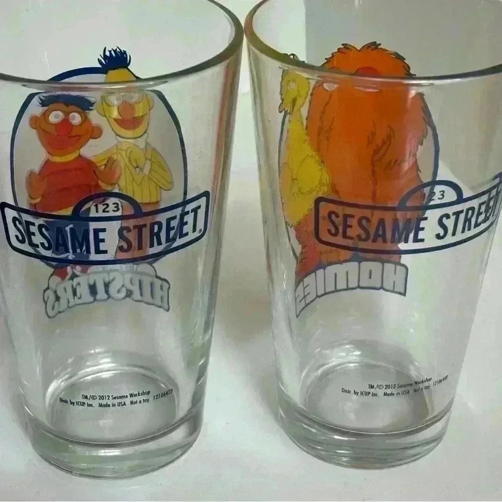 2012 Collectors Series Sesame Street limited edition 16 oz glasses made in USA - Picture 6 of 11